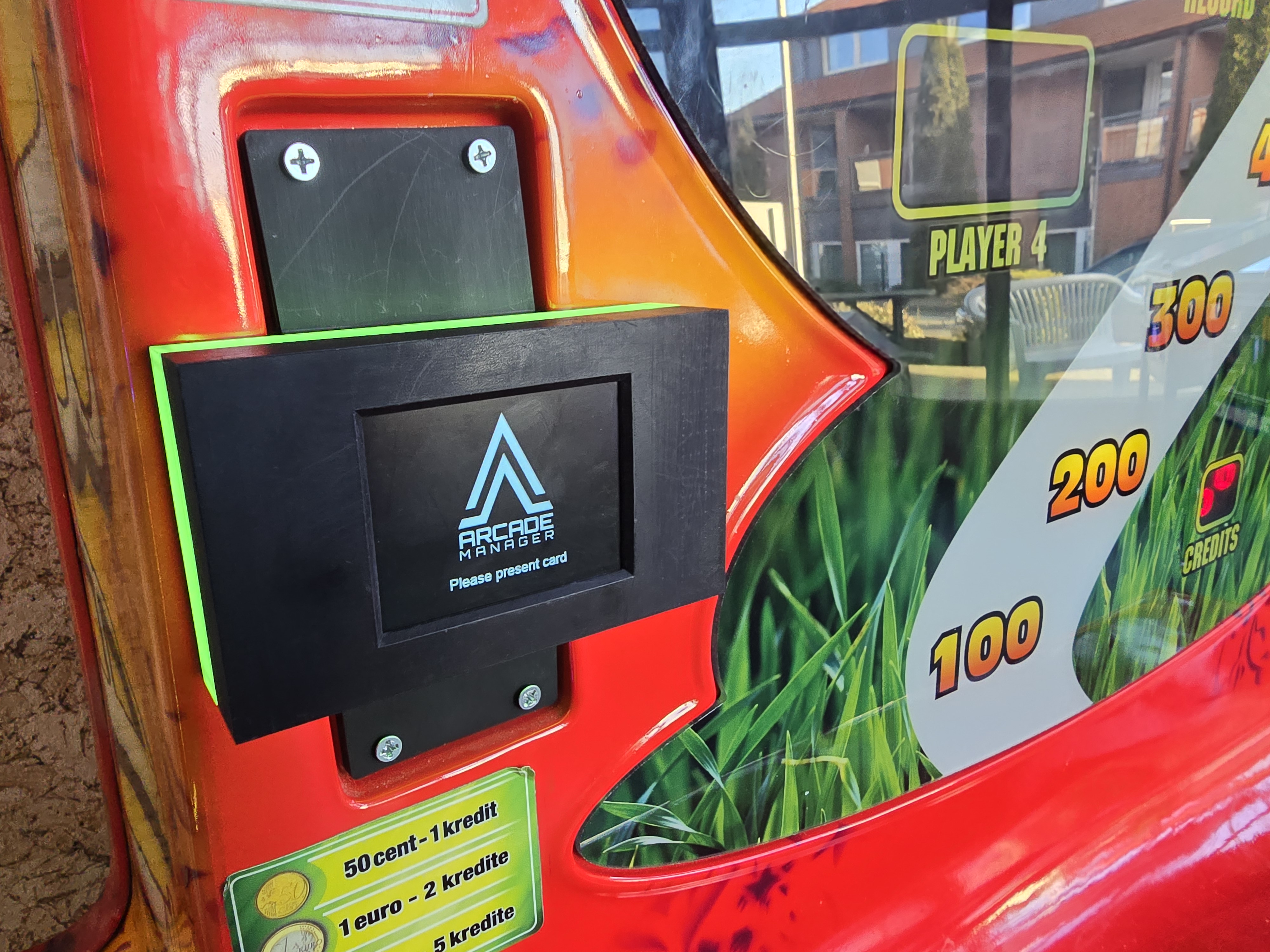 Arcade-Reader an einem Spielautomaten